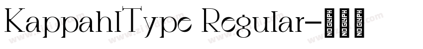KappahlType Regular字体转换